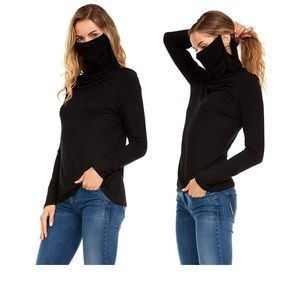 NWT Inner Beauty Womens Long Sleeve Shirt w/ Mask Size M